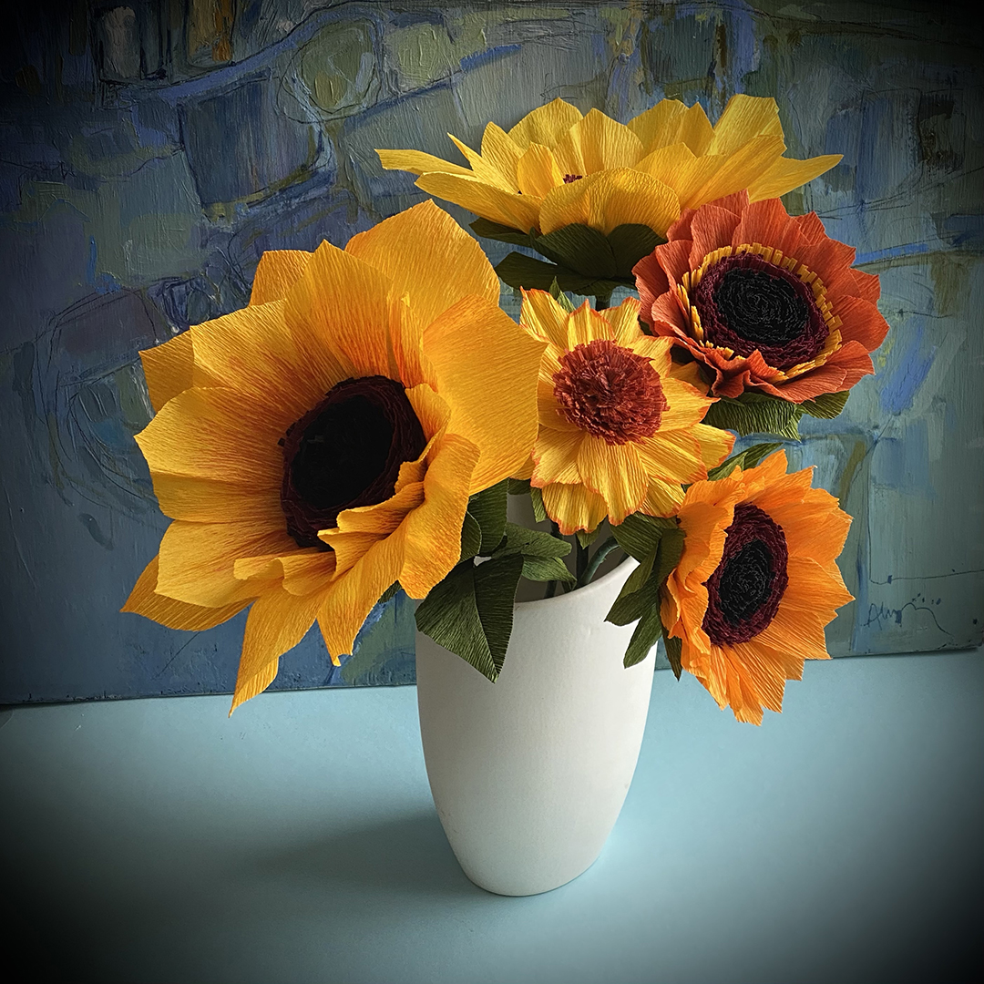 paper sunflower bouquet